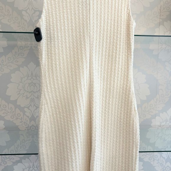 ST. JOHN Black Label Cream/Ivory Knit Wool Blend Sheath Dress - Picture 5 of 8